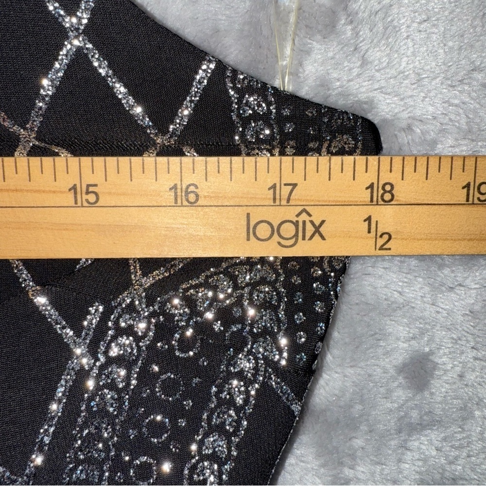 Speechless Dress Juniors 15 Black Silver Glitter Halter Bodycon NWT Holiday NYE - Picture 12 of 16